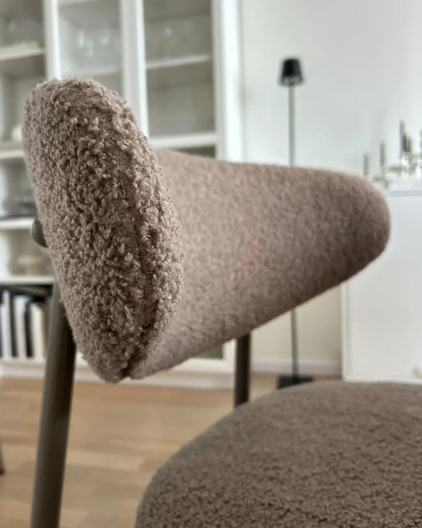 Set di 2 sedie da pranzo UNITY Bouclé Tortora