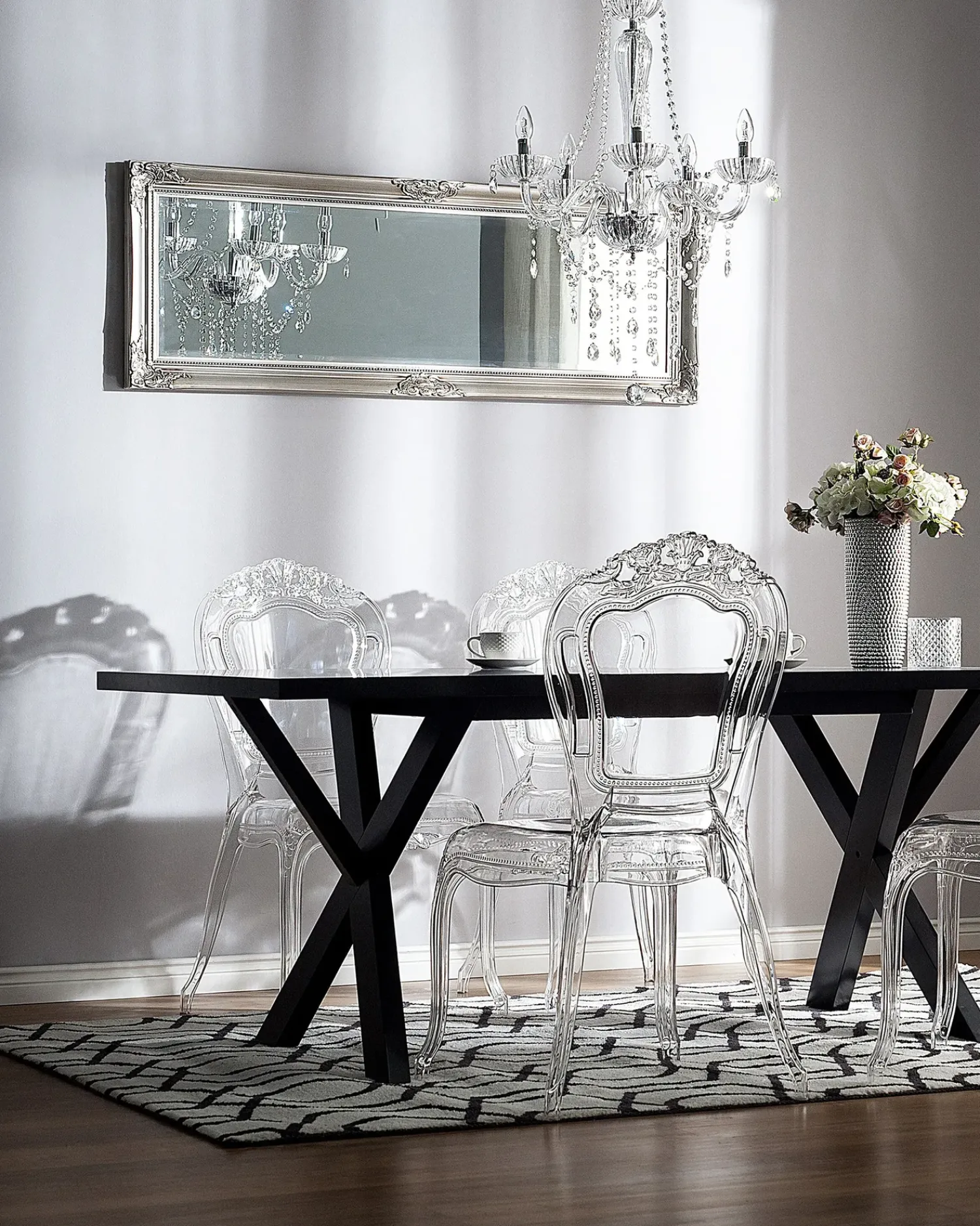 Discount Beliani Set di 2 sedie da pranzo VERMONT Trasparente