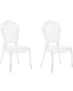 Discount Beliani Set di 2 sedie da pranzo VERMONT Trasparente