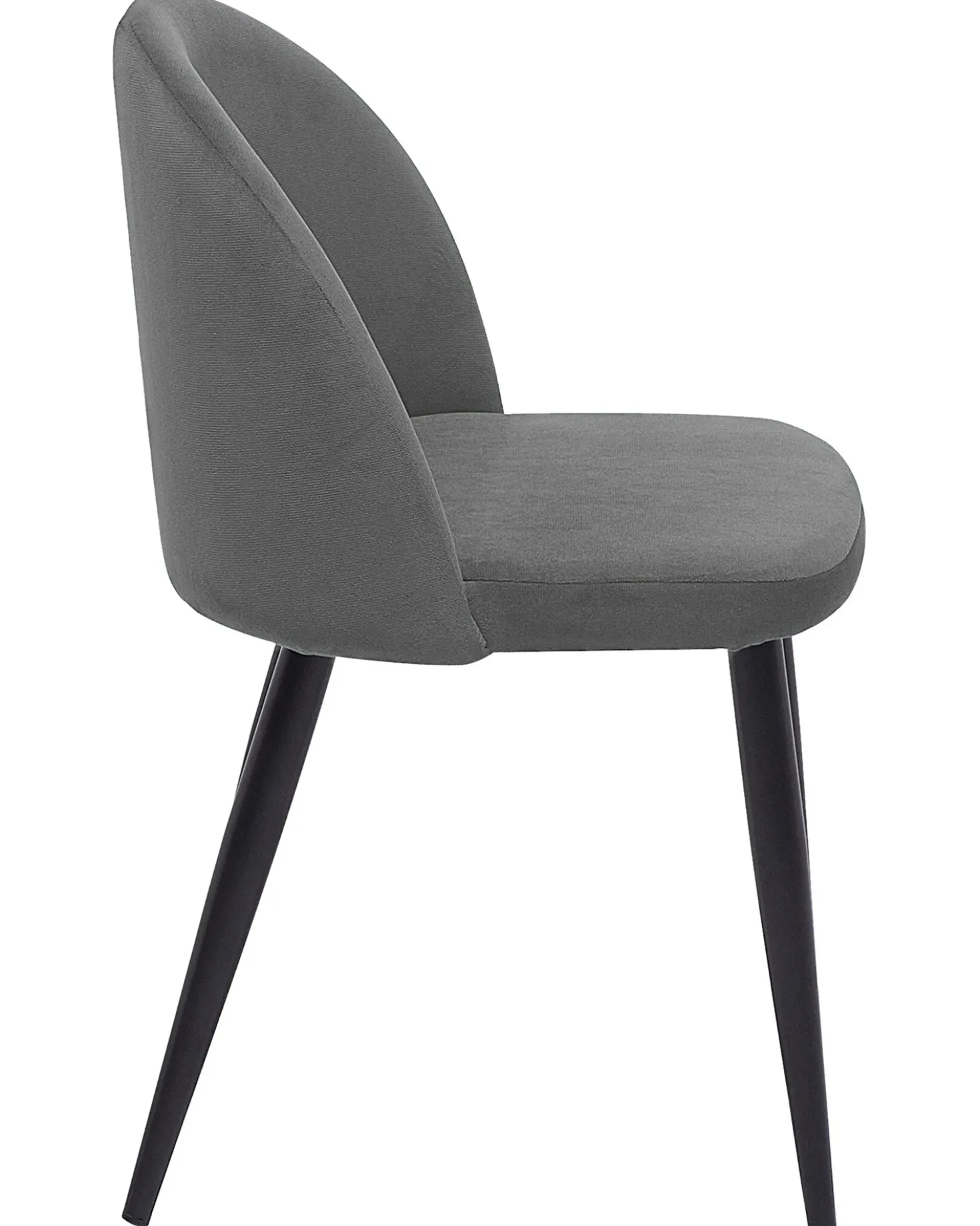 Set di 2 sedie da pranzo VISALIA Velluto Grigio