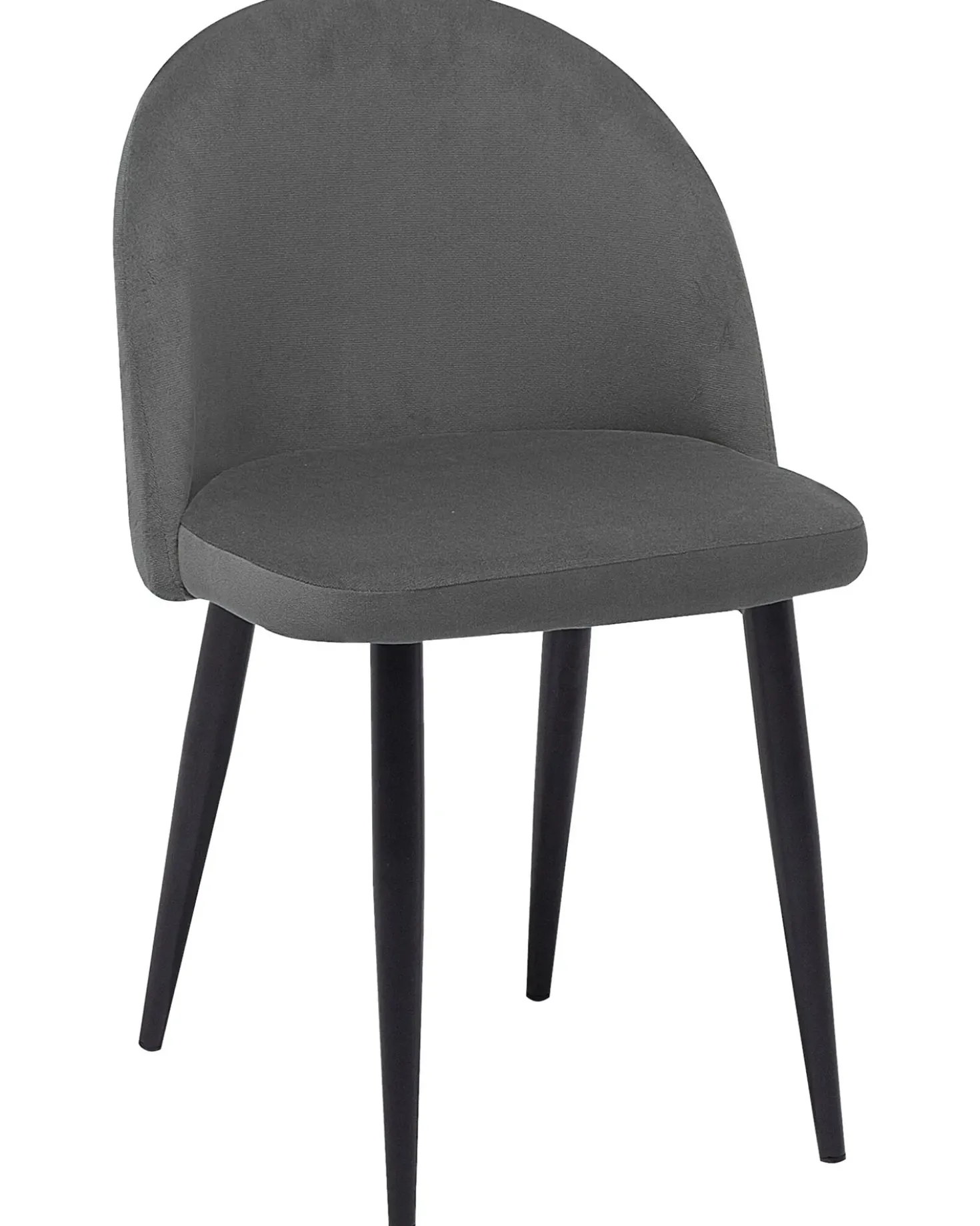 Set di 2 sedie da pranzo VISALIA Velluto Grigio