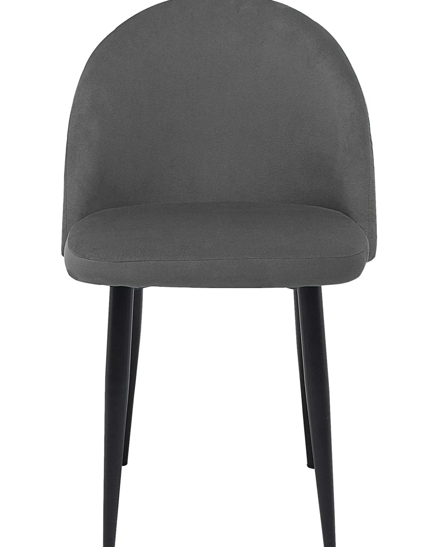 Set di 2 sedie da pranzo VISALIA Velluto Grigio