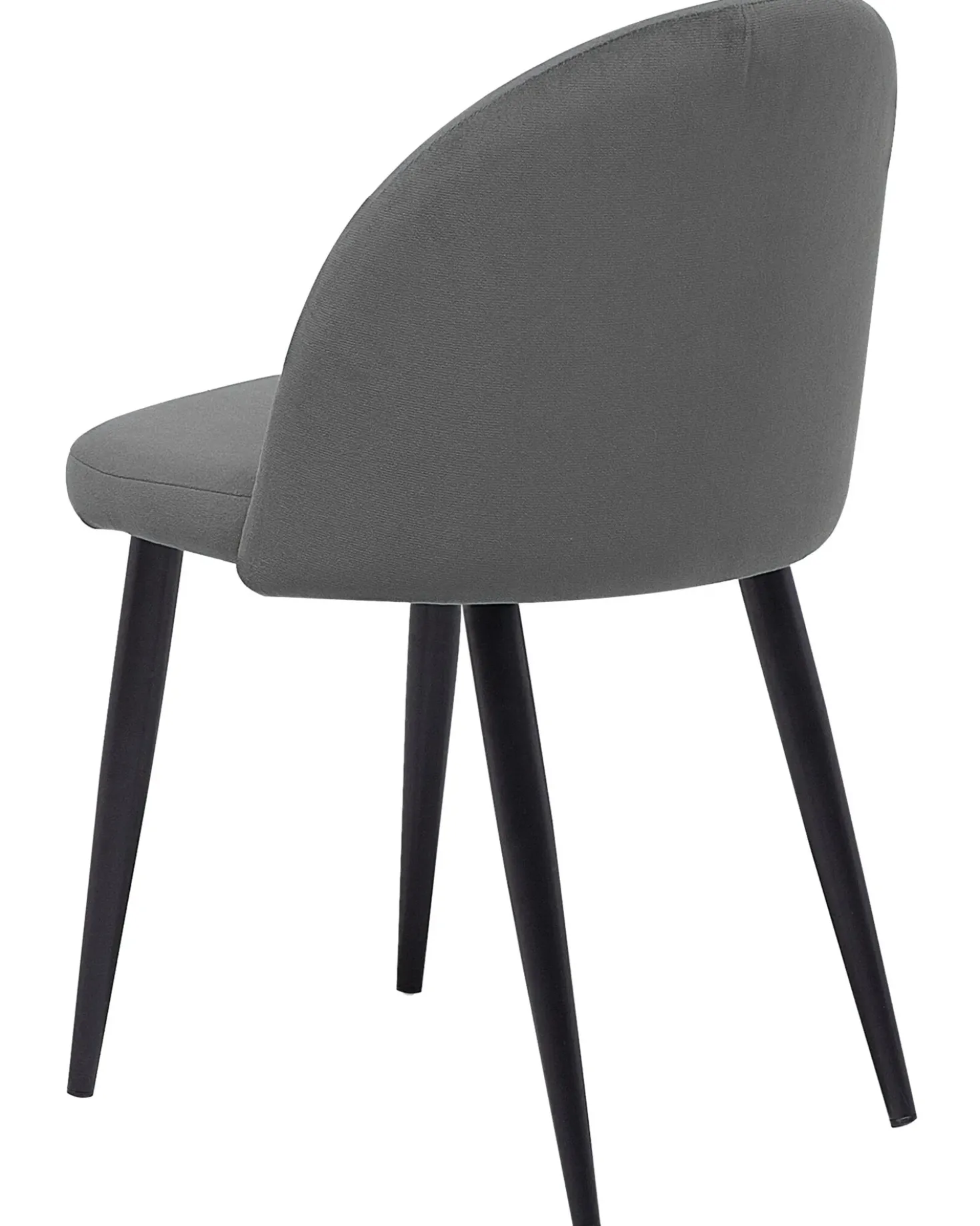 Set di 2 sedie da pranzo VISALIA Velluto Grigio