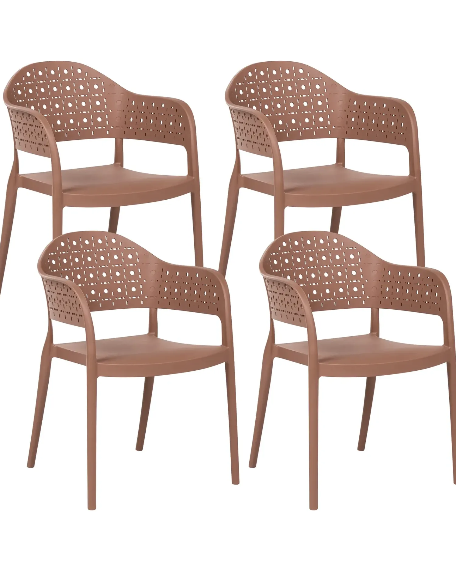 Outlet Beliani Set di 4 sedie NARINO Marrone