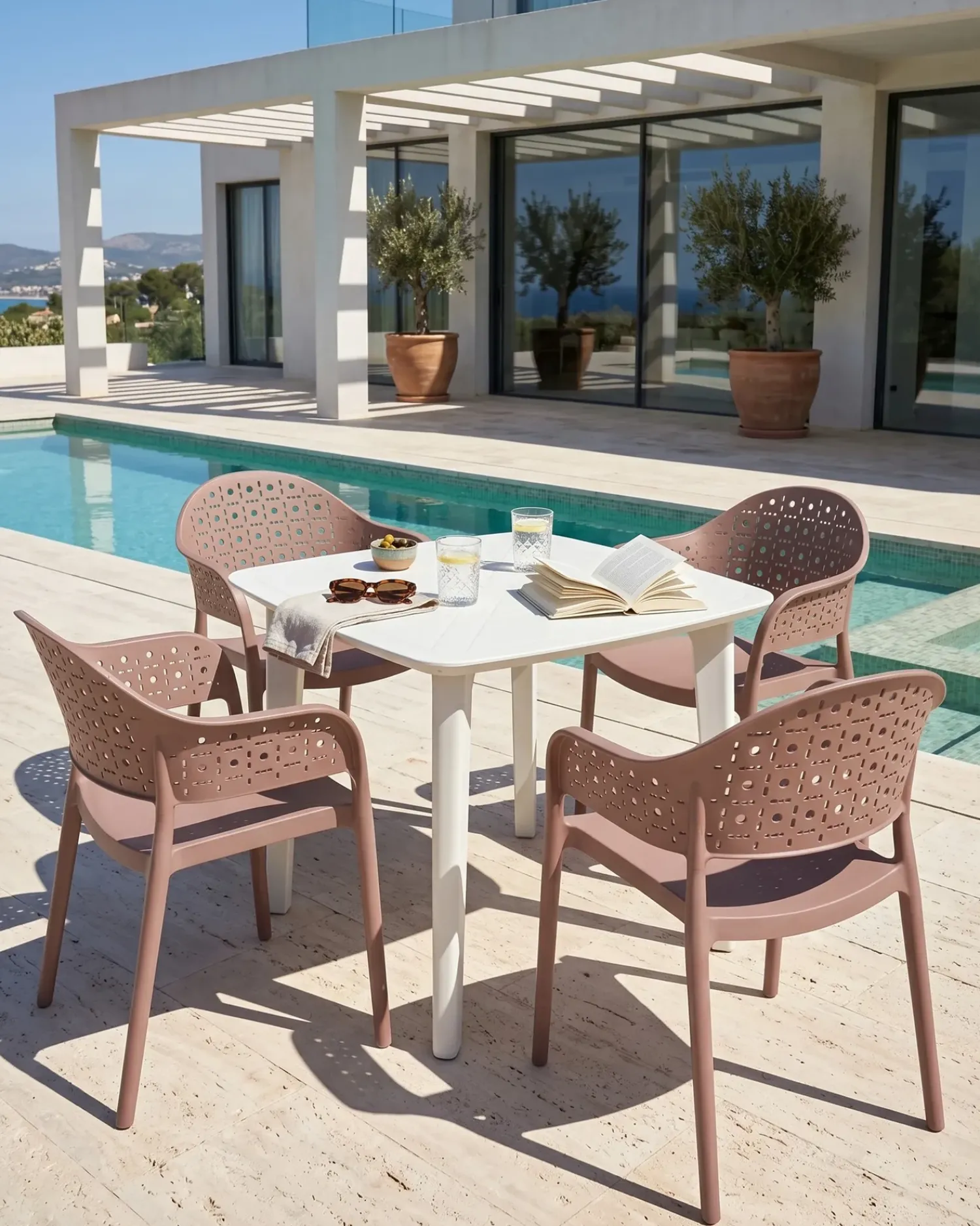 Outlet Beliani Set di 4 sedie NARINO Marrone