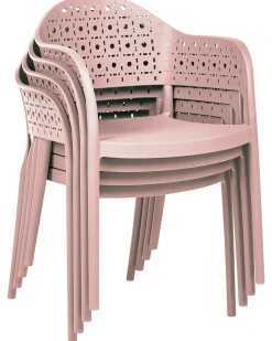 Beliani Set di 4 sedie NARINO Rosa