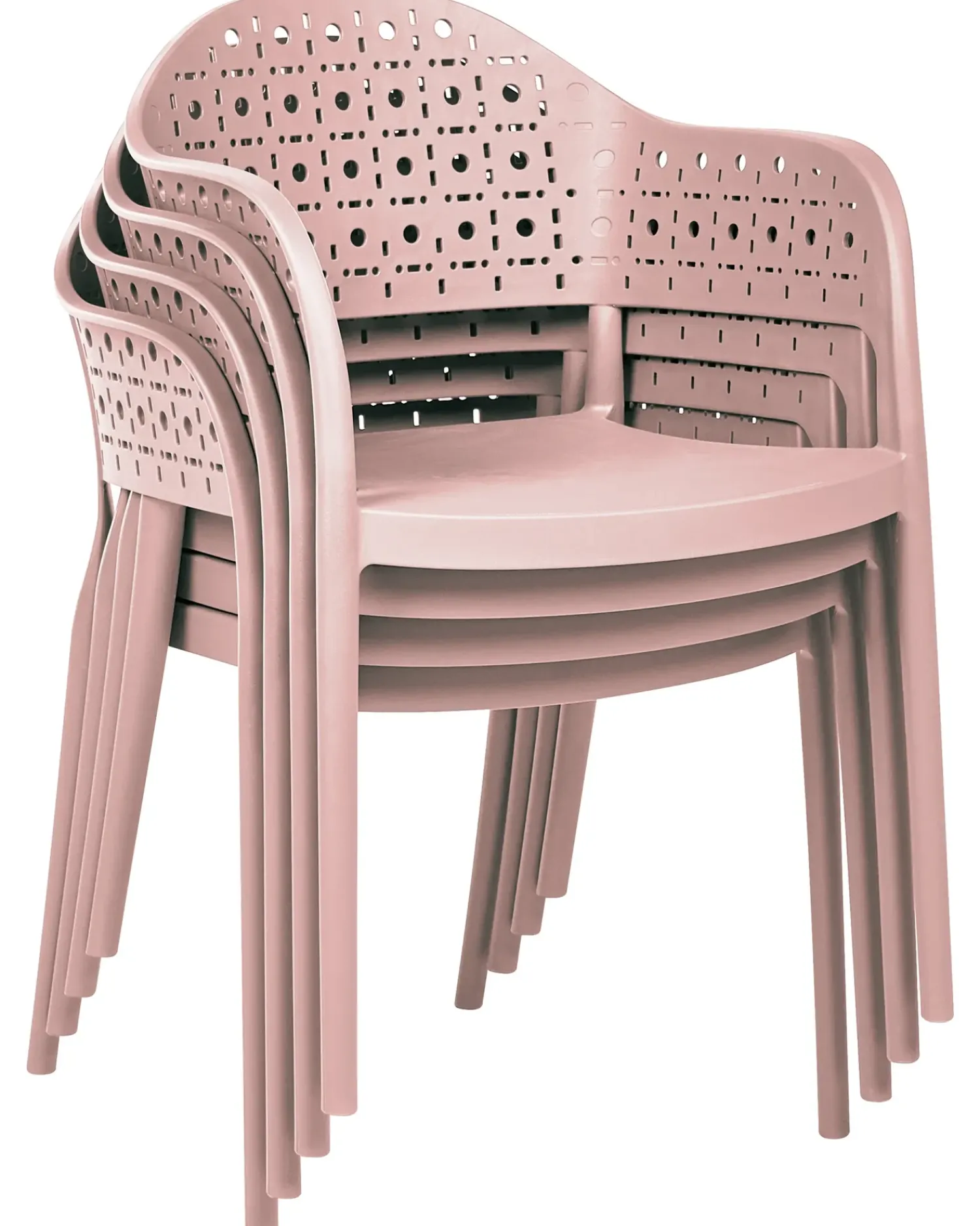 Beliani Set di 4 sedie NARINO Rosa