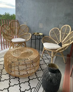 New Beliani FLORENTINE Rattan Naturale Beige Marrone
