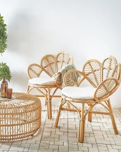 Clearance Beliani FLORENTINE II Rattan Naturale Marrone