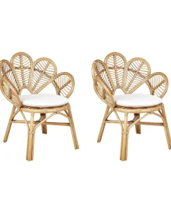 Clearance Beliani FLORENTINE II Rattan Naturale Marrone