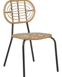 Hot Beliani PRATELLO Rattan sintetico (PE) Naturale Beige Naturale Nero