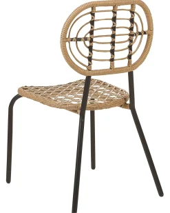 Hot Beliani PRATELLO Rattan sintetico (PE) Naturale Beige Naturale Nero