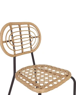 Hot Beliani PRATELLO Rattan sintetico (PE) Naturale Beige Naturale Nero