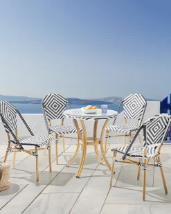 Sale Beliani RIFREDDO Rattan sintetico (PE) Nero/Bianco Bianco Marrone Nero