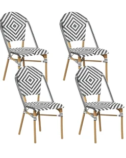 Sale Beliani RIFREDDO Rattan sintetico (PE) Nero/Bianco Bianco Marrone Nero