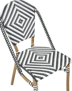 Sale Beliani RIFREDDO Rattan sintetico (PE) Nero/Bianco Bianco Marrone Nero