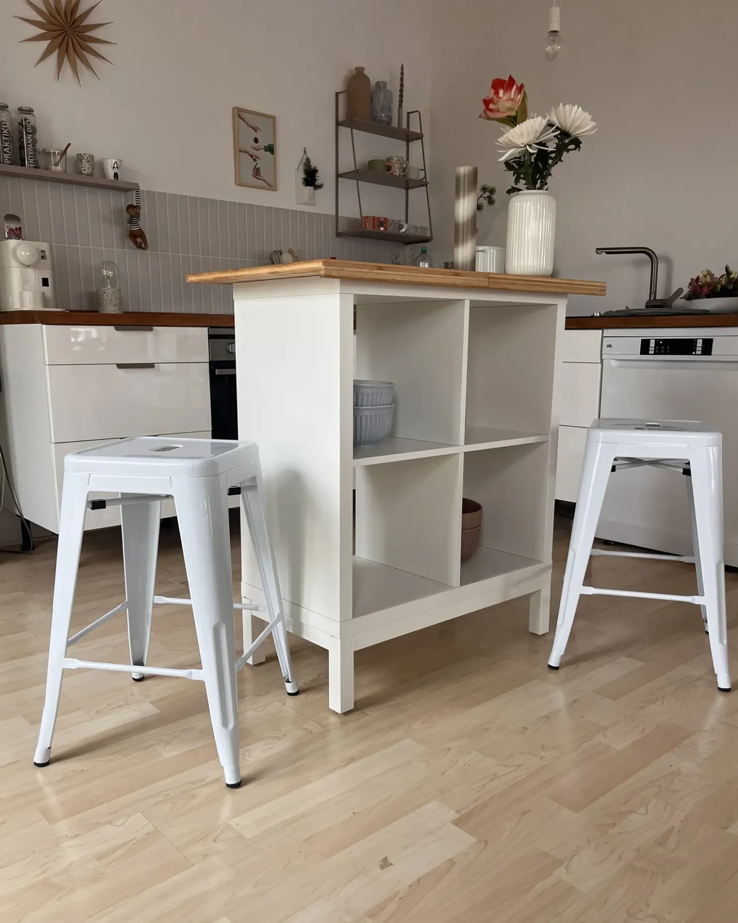 Set di 2 sgabelli da bar CABRILLO Metallo Bianco