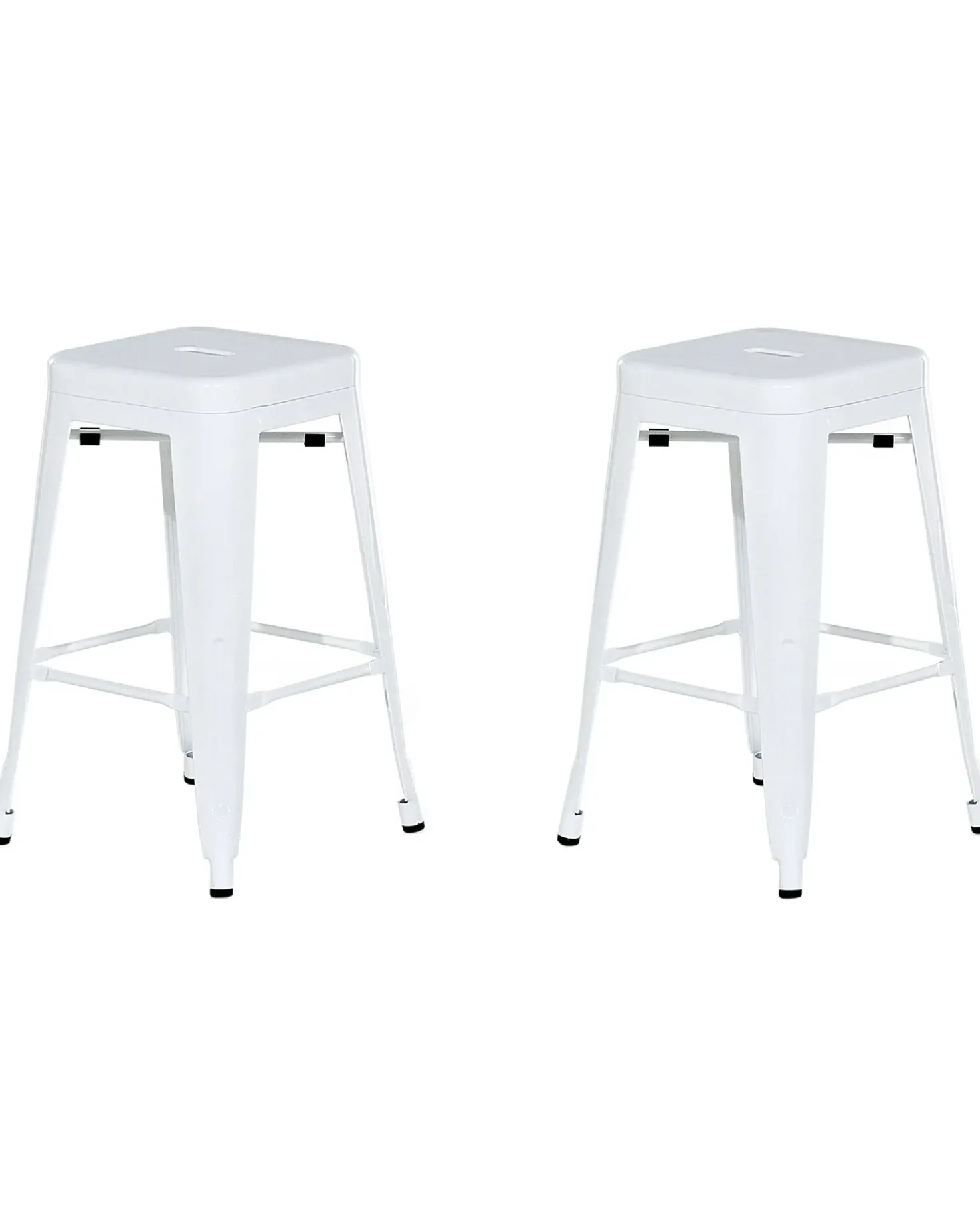 Set di 2 sgabelli da bar CABRILLO Metallo Bianco