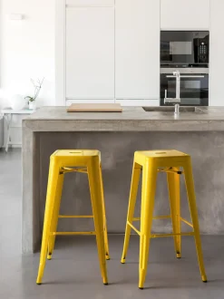 Set di 2 sgabelli da bar CABRILLO Metallo Giallo