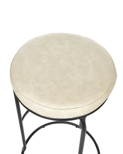 Set di 2 sgabelli da bar MILROY Pelle sintetica Beige chiaro