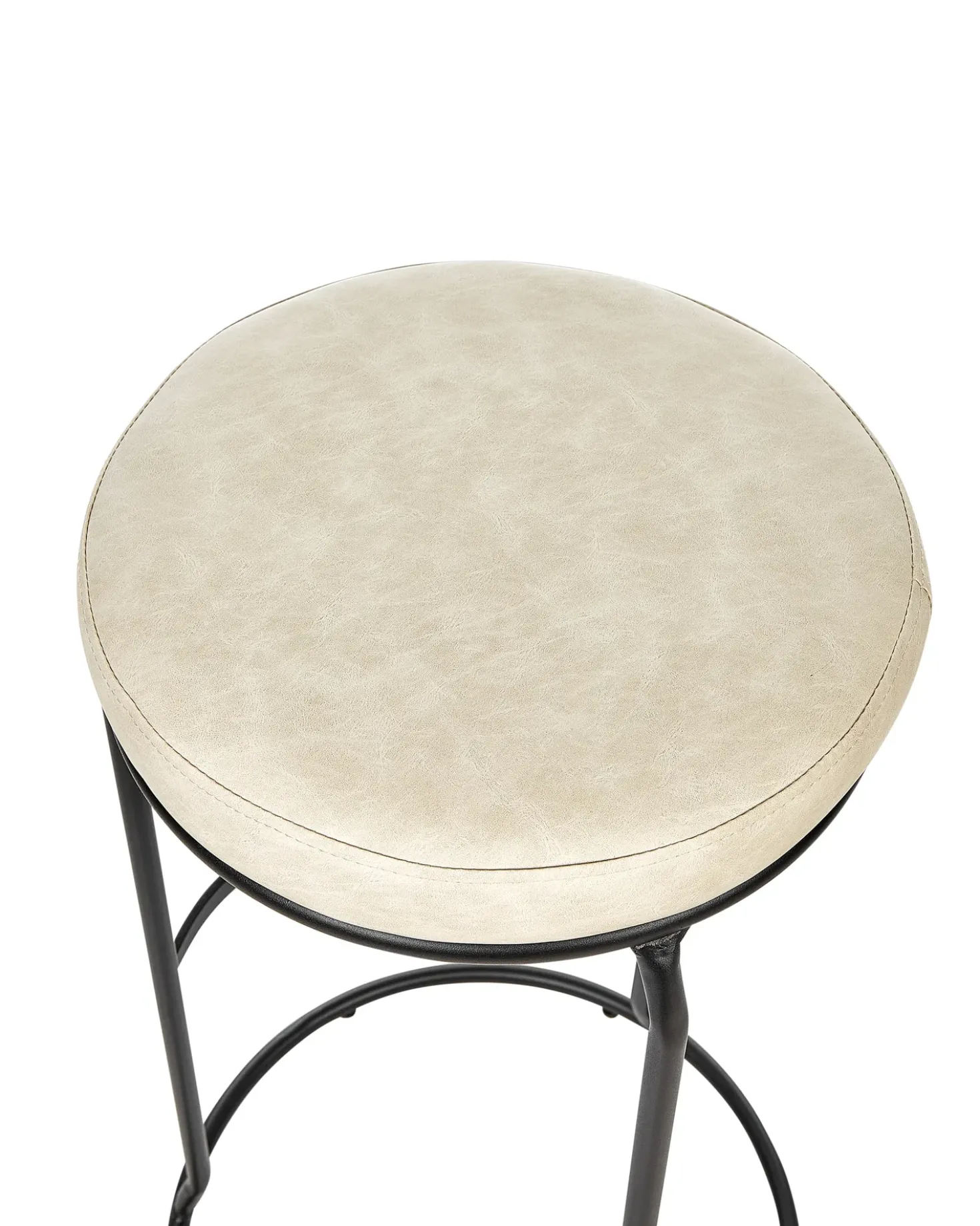 Set di 2 sgabelli da bar MILROY Pelle sintetica Beige chiaro