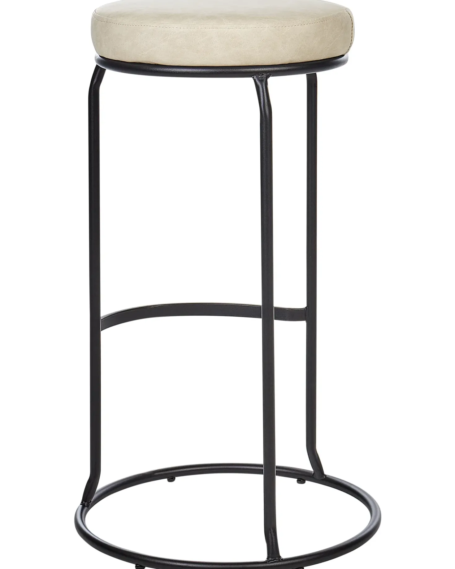 Set di 2 sgabelli da bar MILROY Pelle sintetica Beige chiaro