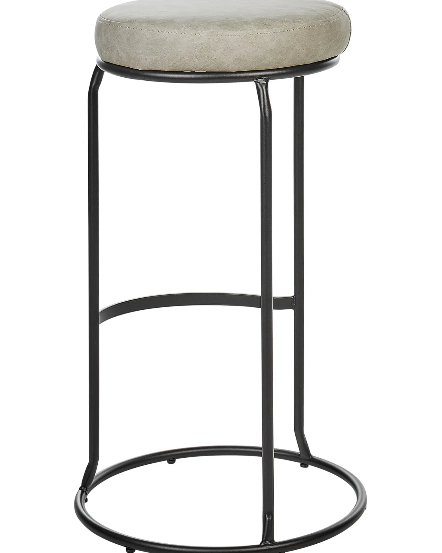 Set di 2 sgabelli da bar MILROY Pelle sintetica Grigio chiaro