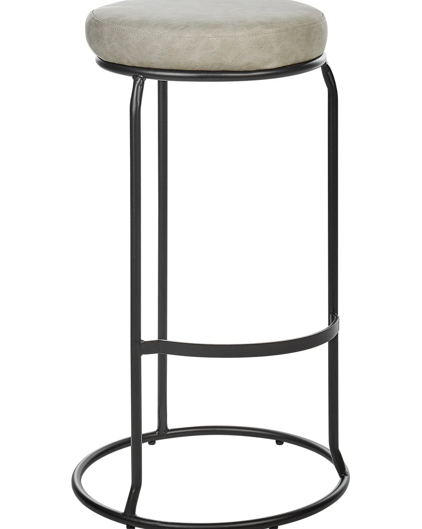 Set di 2 sgabelli da bar MILROY Pelle sintetica Grigio chiaro