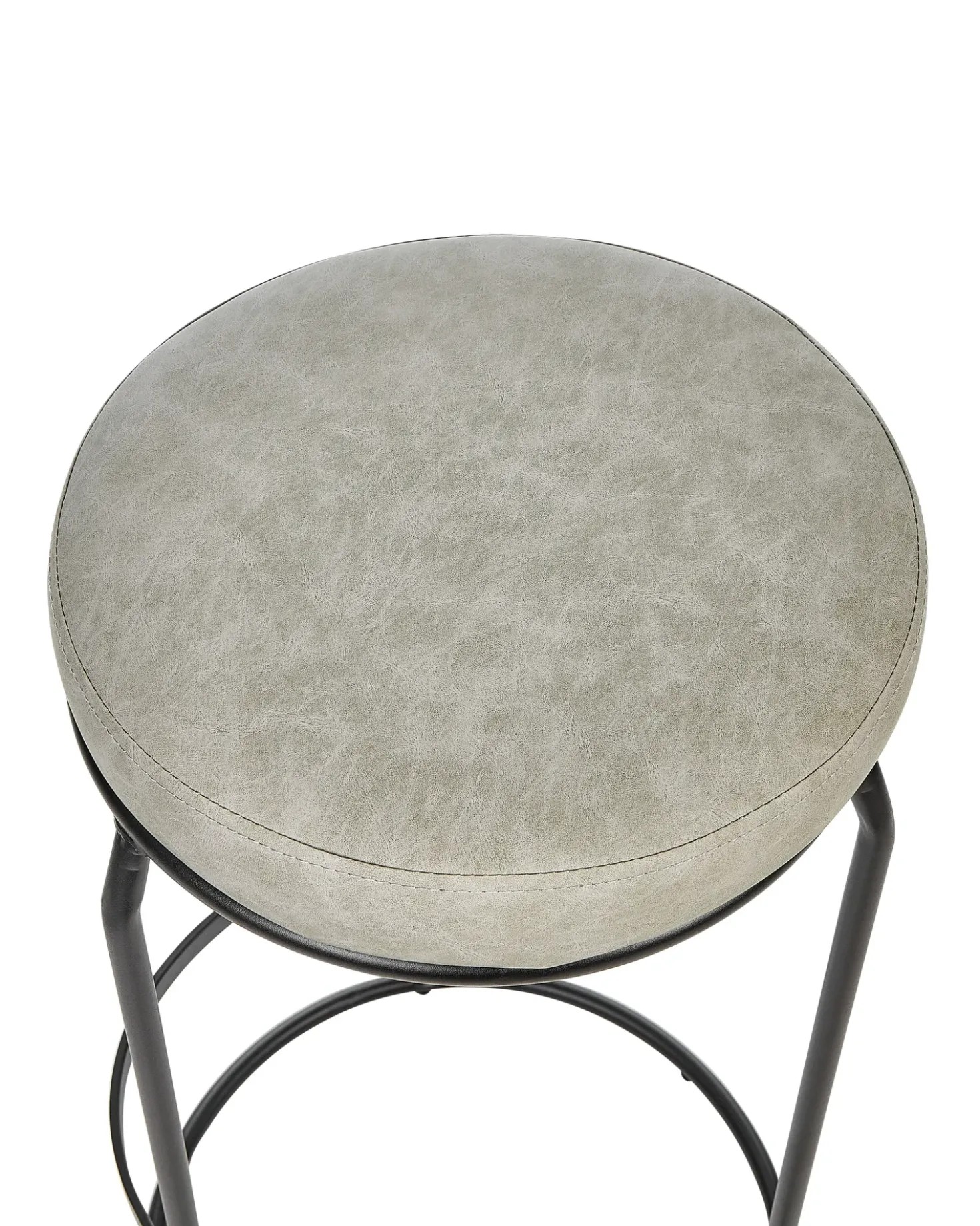 Set di 2 sgabelli da bar MILROY Pelle sintetica Grigio chiaro