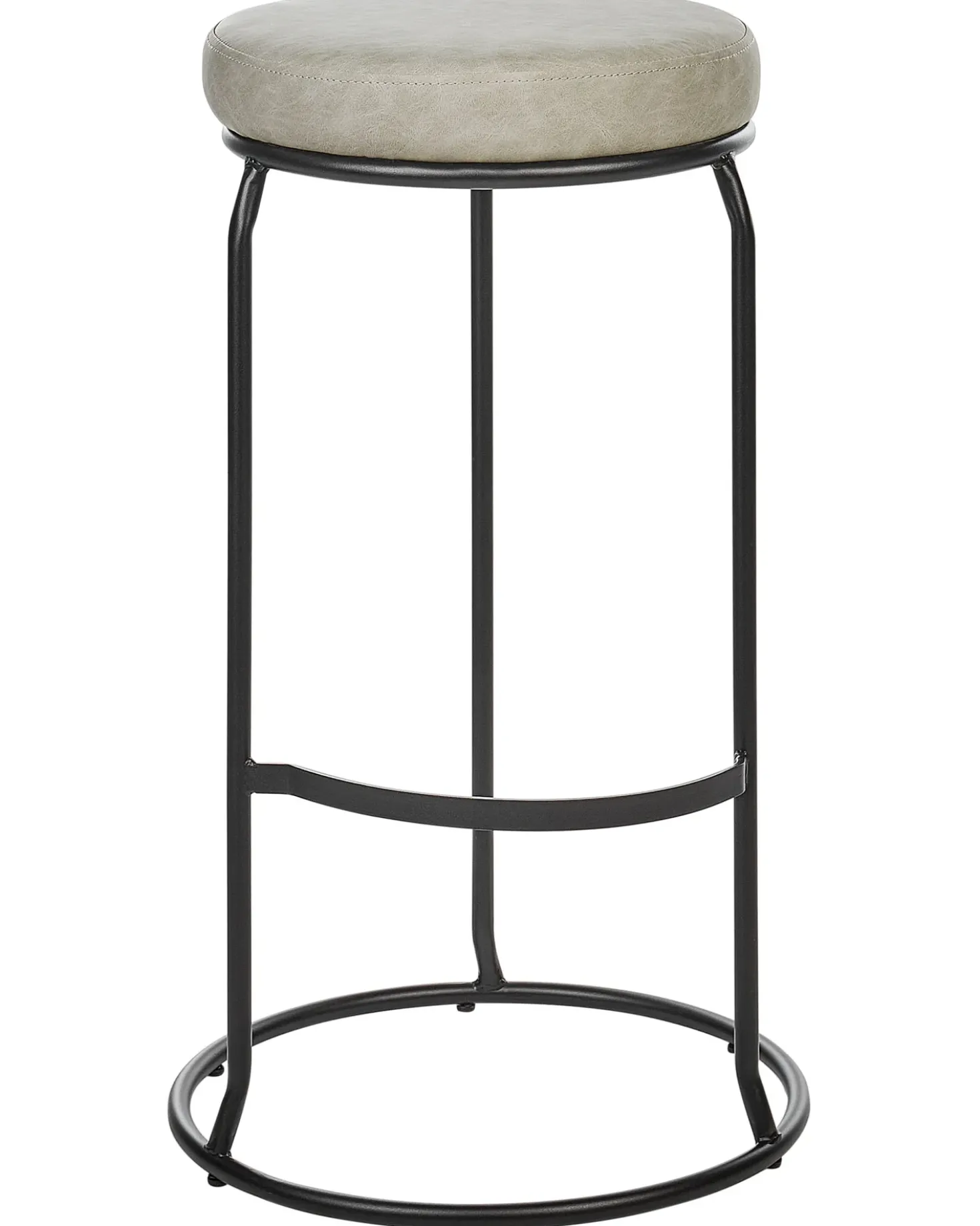 Set di 2 sgabelli da bar MILROY Pelle sintetica Grigio chiaro