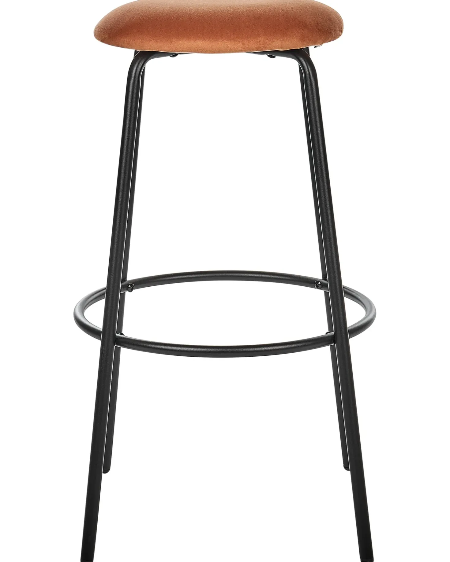 Set di 2 sgabelli da bar MORTON Velluto Arancione