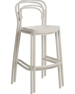 Clearance Beliani Set di 2 sgabelli da bar per giardino PORANO Beige