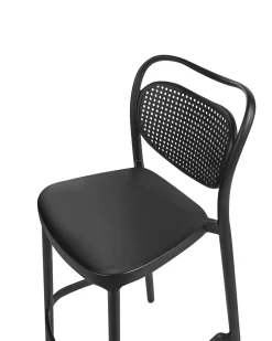 Clearance Beliani Set di 2 sgabelli da bar per giardino CELLENO Nero