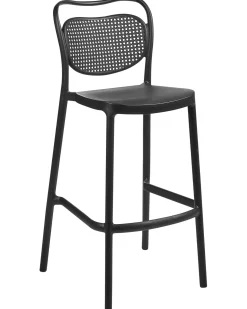 Clearance Beliani Set di 2 sgabelli da bar per giardino CELLENO Nero