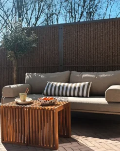 Clearance Beliani Set di 3 sgabelli da giardino BELLANO Legno d'acacia Marrone