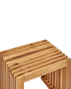 Clearance Beliani Set di 3 sgabelli da giardino BELLANO Legno d'acacia Marrone