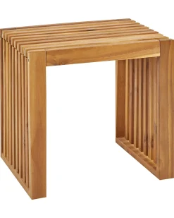 Clearance Beliani Set di 3 sgabelli da giardino BELLANO Legno d'acacia Marrone