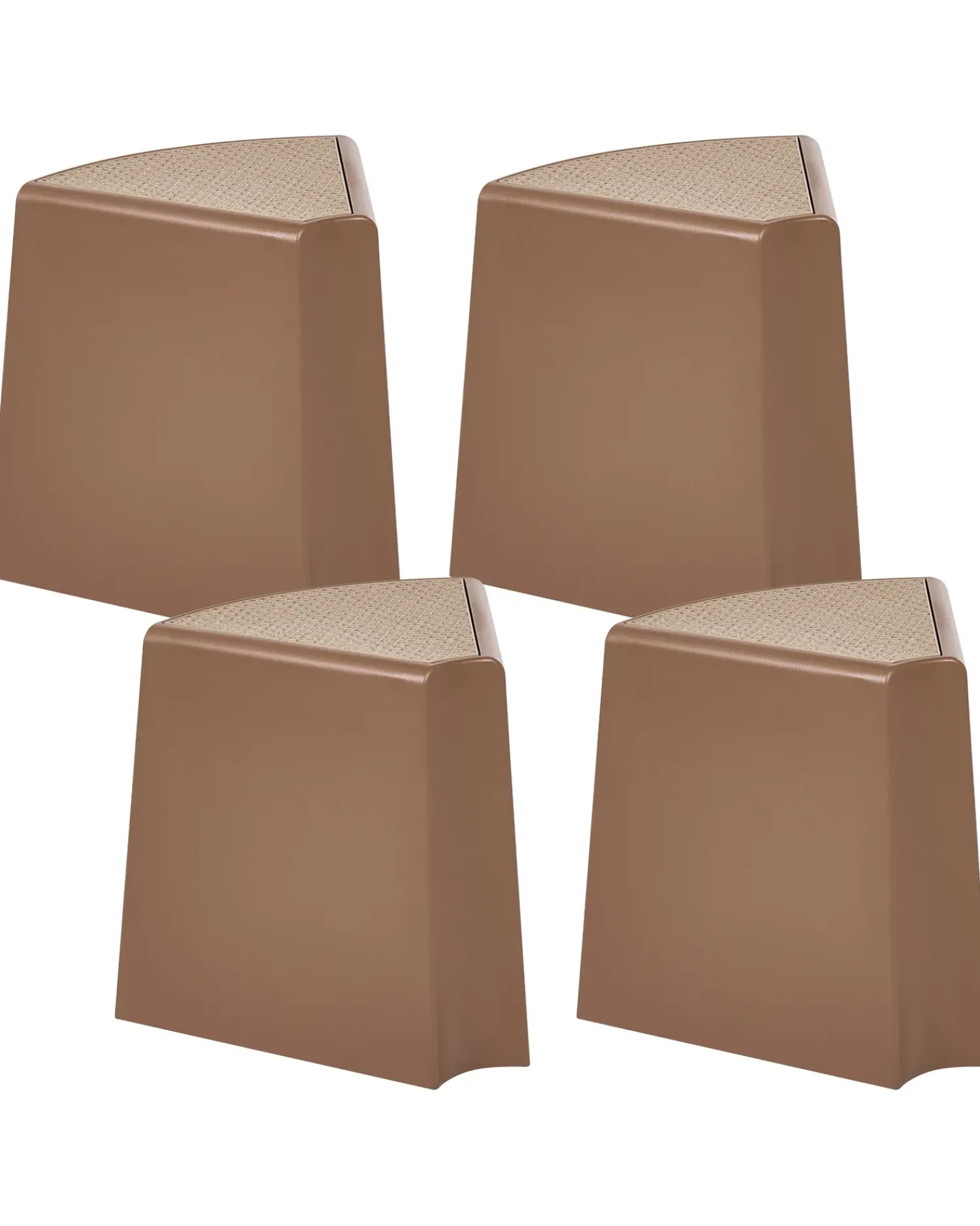 Best Beliani Set di 4 sgabelli da giardino EVROS Marrone