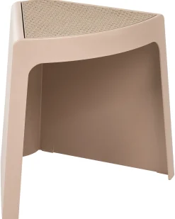 Best Beliani Set di 4 sgabelli da giardino EVROS Beige Beige Marrone