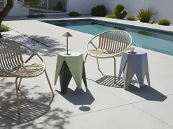 Outlet Beliani Set di 4 sgabelli da giardino KARAVOS Multicolore Blu Verde Grigio Multicolore