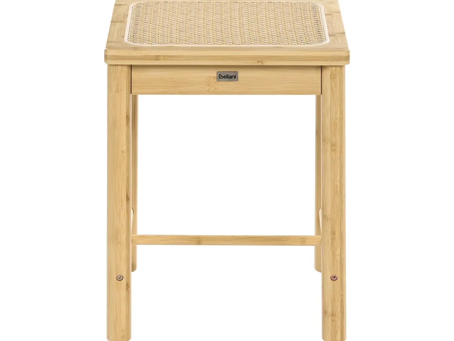 Clearance Beliani Set di 2 sgabelli EVIRES Bambù Marrone chiaro Beige Marrone