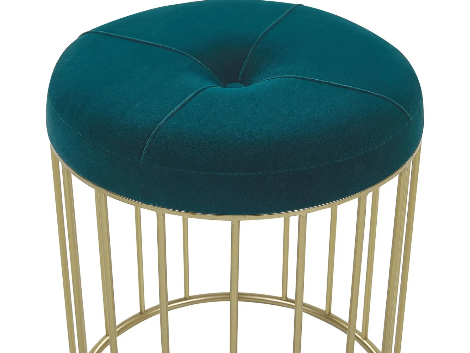 Sale Beliani Set di 2 sgabelli LUBBOCK Velluto Foglia di tè Oro Blu