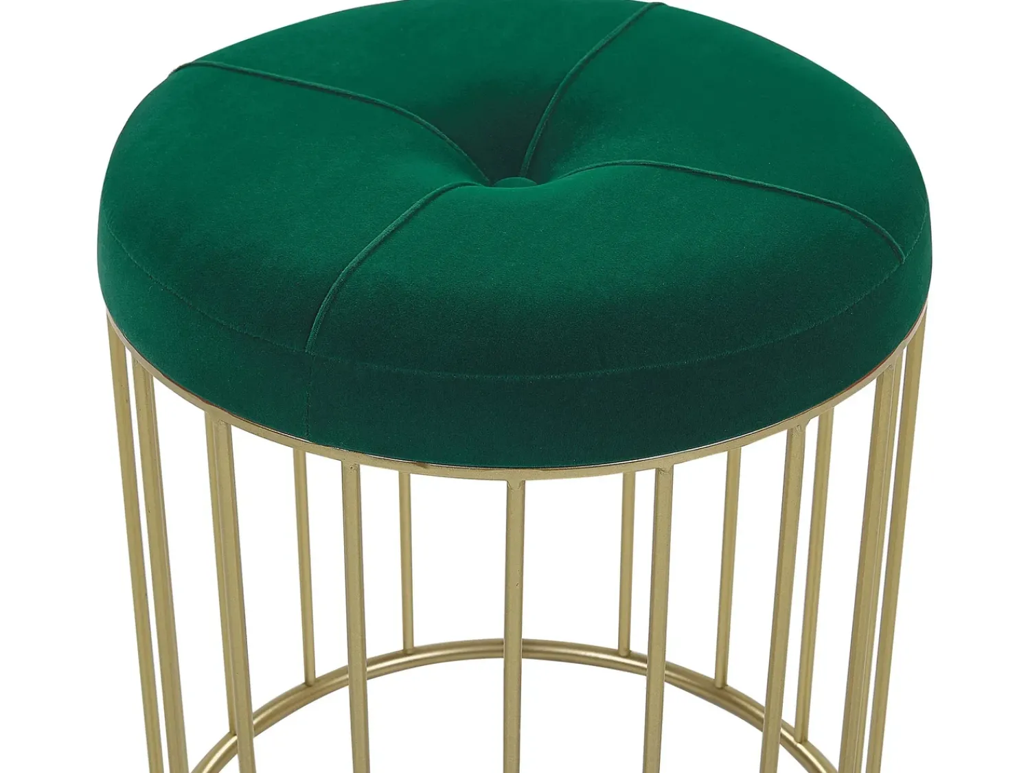Best Beliani Set di 2 sgabelli LUBBOCK Velluto Verde scuro Oro Verde