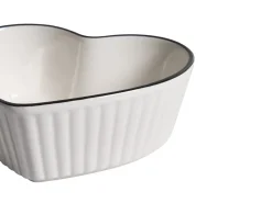 Best Beliani Set di 4 stampini MACE Porcellana Bianco Bianco Nero
