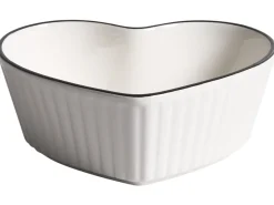 Best Beliani Set di 4 stampini MACE Porcellana Bianco Bianco Nero