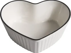 Best Beliani Set di 4 stampini MACE Porcellana Bianco Bianco Nero