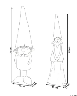 Online Beliani Set di 2 statue da giardino GREVA Gnomo Multicolore