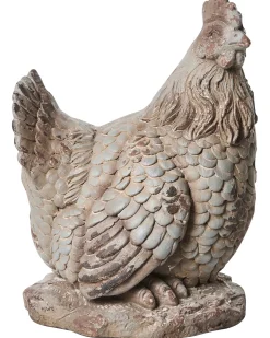 Clearance Beliani Set di 2 statue da giardino SPECCHIA Gallo Beige Bianco Beige