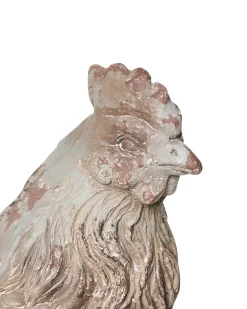 Clearance Beliani Set di 2 statue da giardino SPECCHIA Gallo Beige Bianco Beige