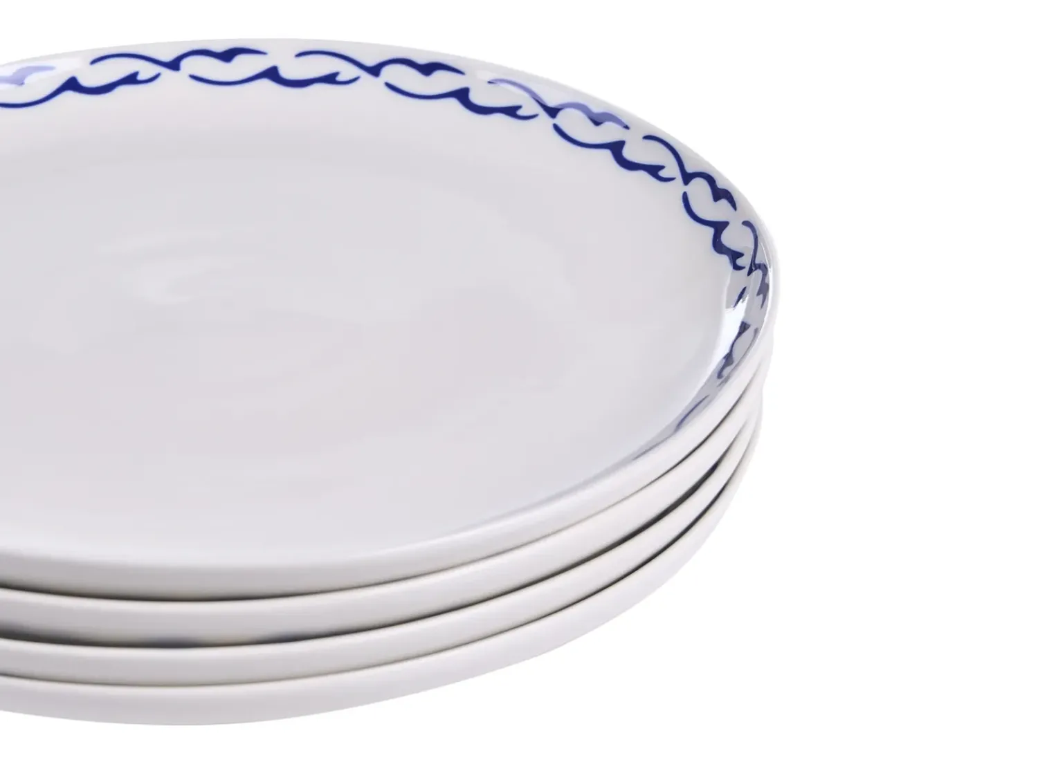 Clearance Beliani AMCHUR Porcellana Bianco/Blu Bianco Blu